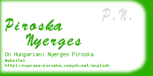 piroska nyerges business card